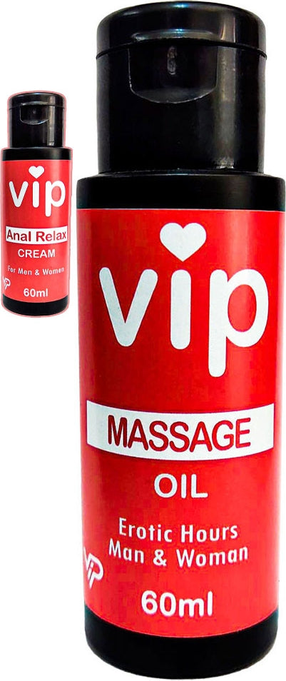 Vip 60 ml Naturel Erotikmasaj Yağı Yanında Analrelax Cream