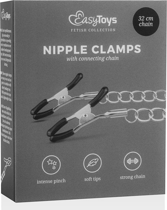 Easytoys Fetish Collection Zincirli Meme Ucu Kelepçeleri Fetişh