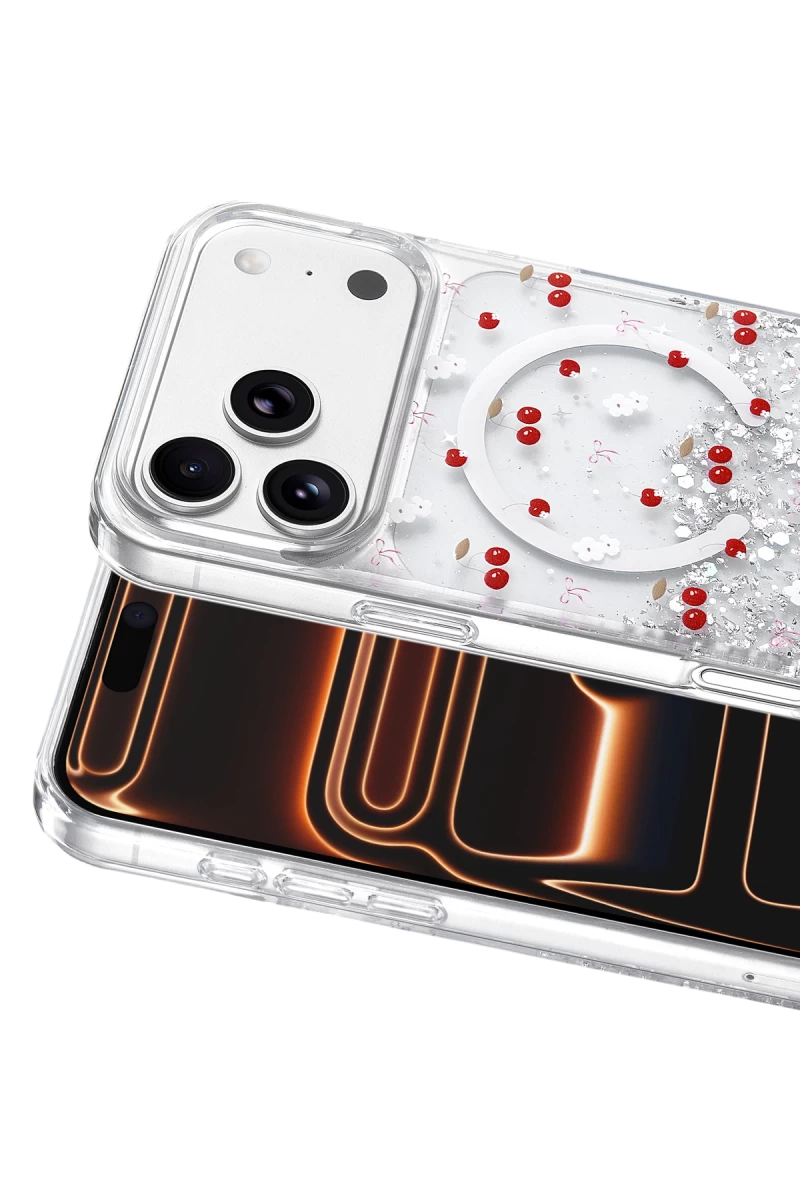Onegif iPhone 17 Pro Misk Simli Magsafe Kapak - Desen 5
