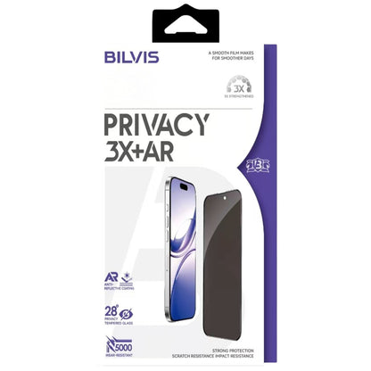 iPhone 17 Pro Bilvis 3X AR Hayalet Cam Ekran Koruyucu - Siyah