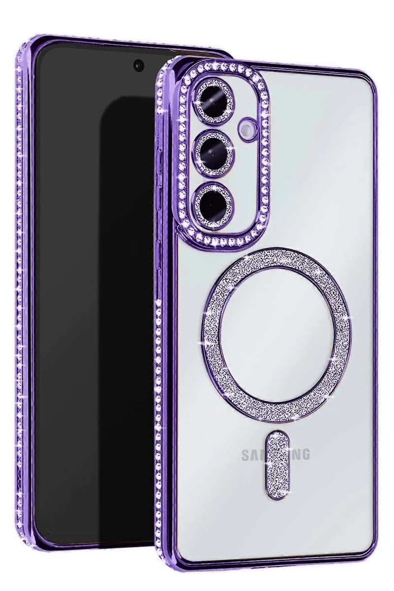 Galaxy S24 FE Joke Simli Magneticsafe Kılıf - Derin Mor