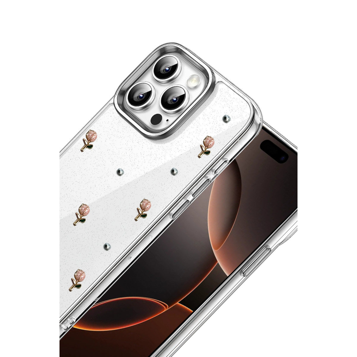 iPhone 15 Pro Fiyonk Desenli Kapak - Desen 6