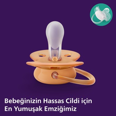 18+ Ay için Ultra Soft Emzik, 2'li Unisex Set