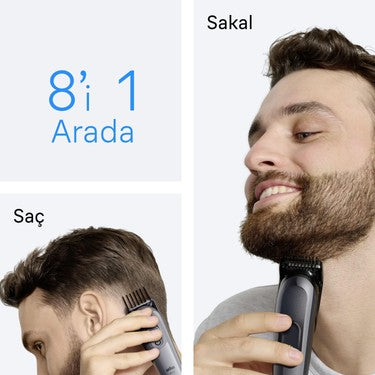 8'1 Arada Tıraş Kiti, 14 Uzunluk ve Su Geçirmez Özellik