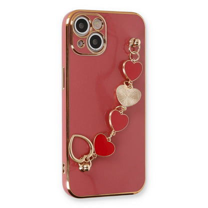 iPhone 14 Kılıf Esila Silikon - Kırmızı