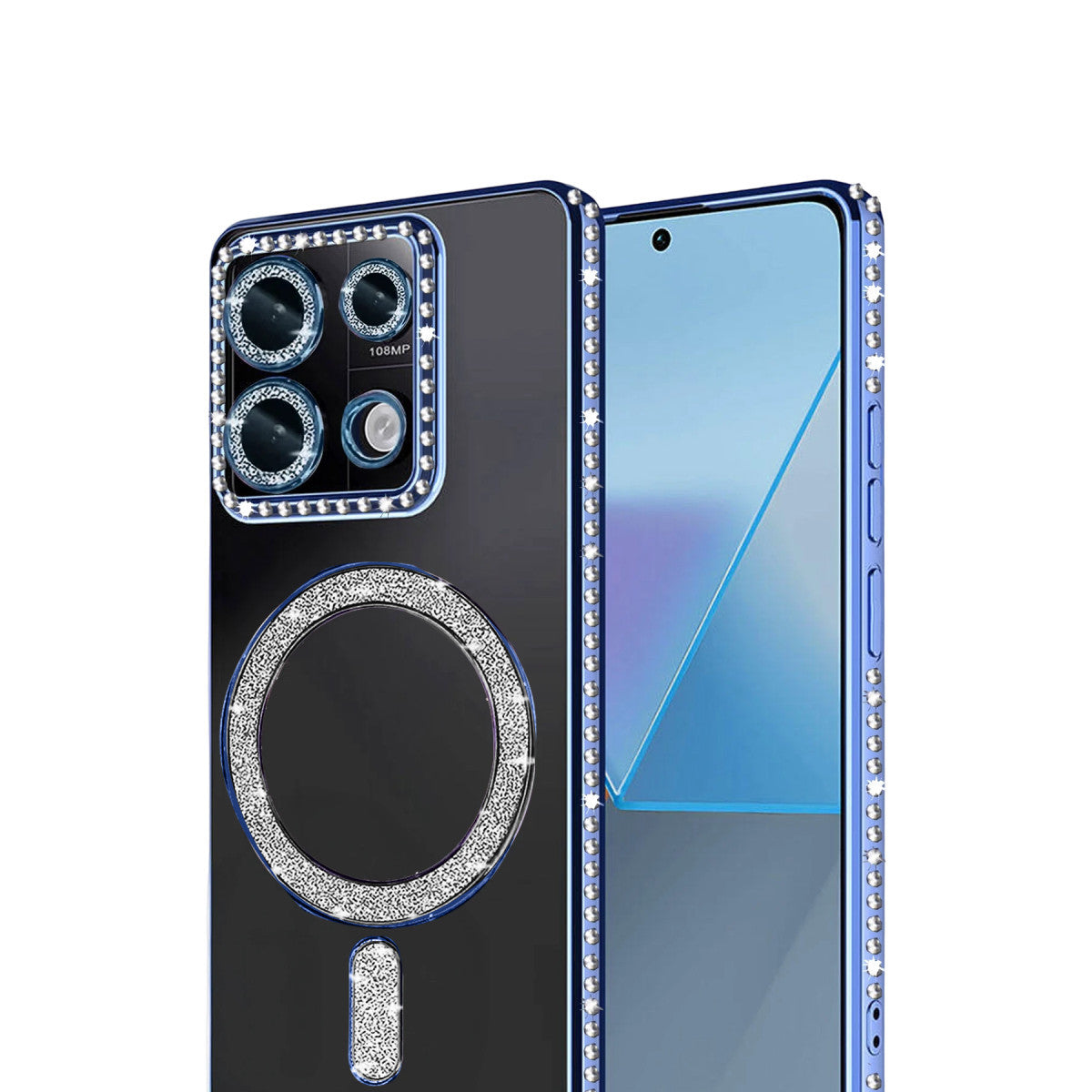 Redmi Note 13 Pro 4G Joke Simli Magneticsafe Kılıf - Mavi