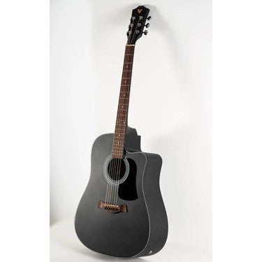 Elektro Akustik Gitar, 650 mm Uzunlukta ve Siyah Renkli Tasarım