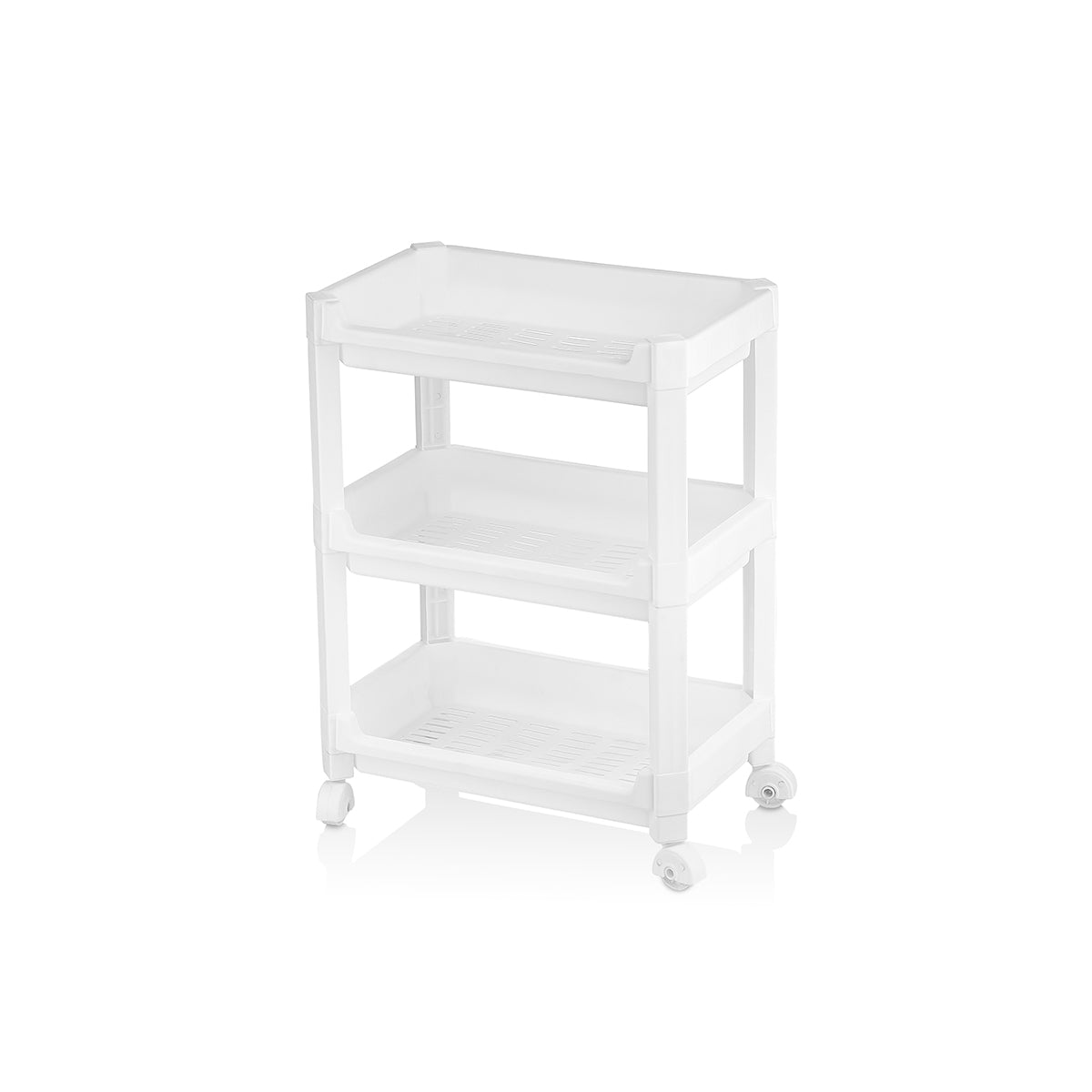 3 Katlı Tekerlekli Sepet Organizer Raf - 352x220x480 mm