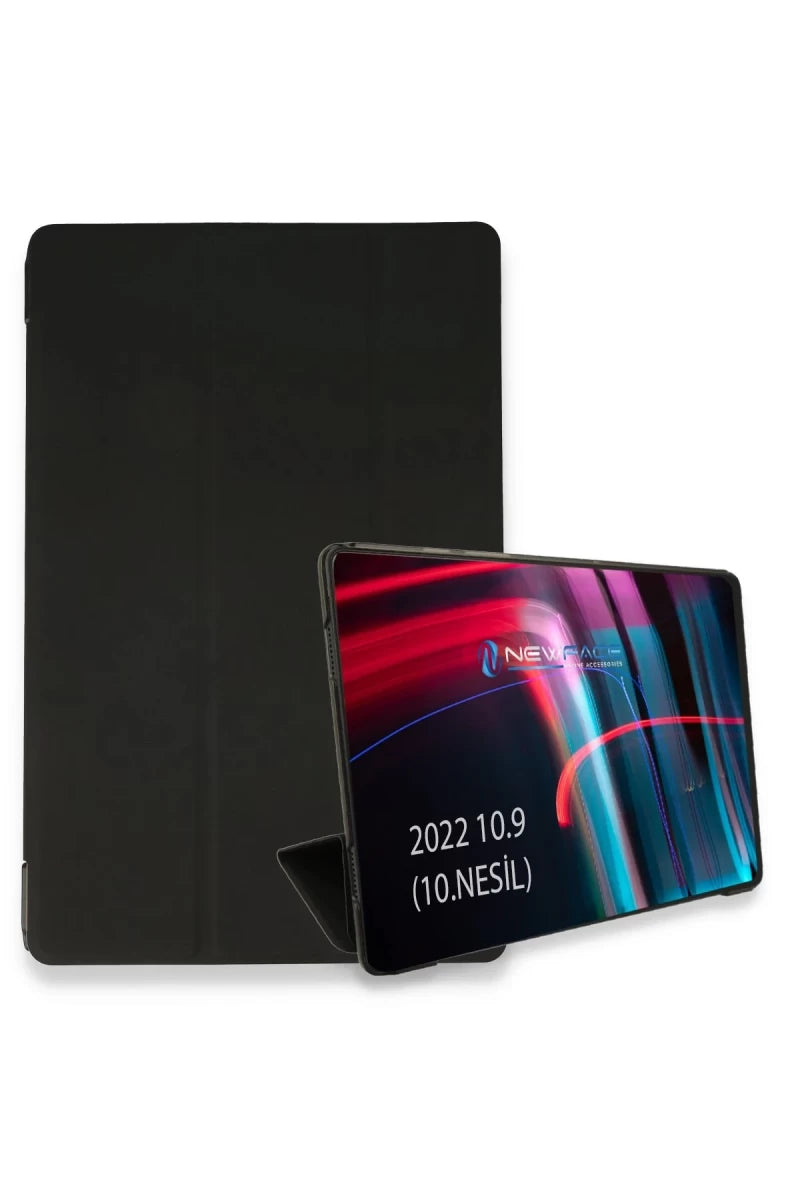 iPad 2025 10.9 10.Nesil (A16) Kılıf Tablet Smart Kılıf - Siyah