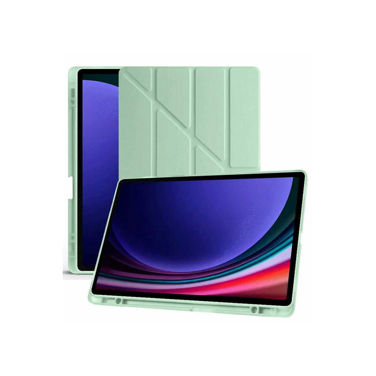 Galaxy X510 Tab S9 FE 11 Kılıf Kalemlikli Mars Tablet Kılıfı - Açık Yeşil