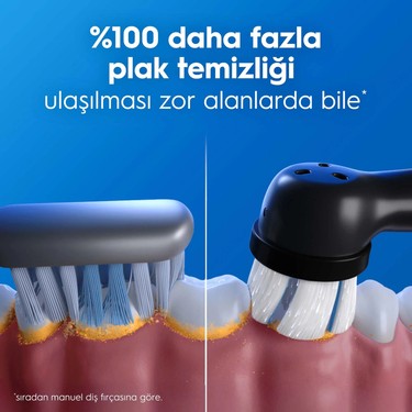 Siyah Şarjlı Diş Fırçası Seyahat Kabı ile 2 Adet