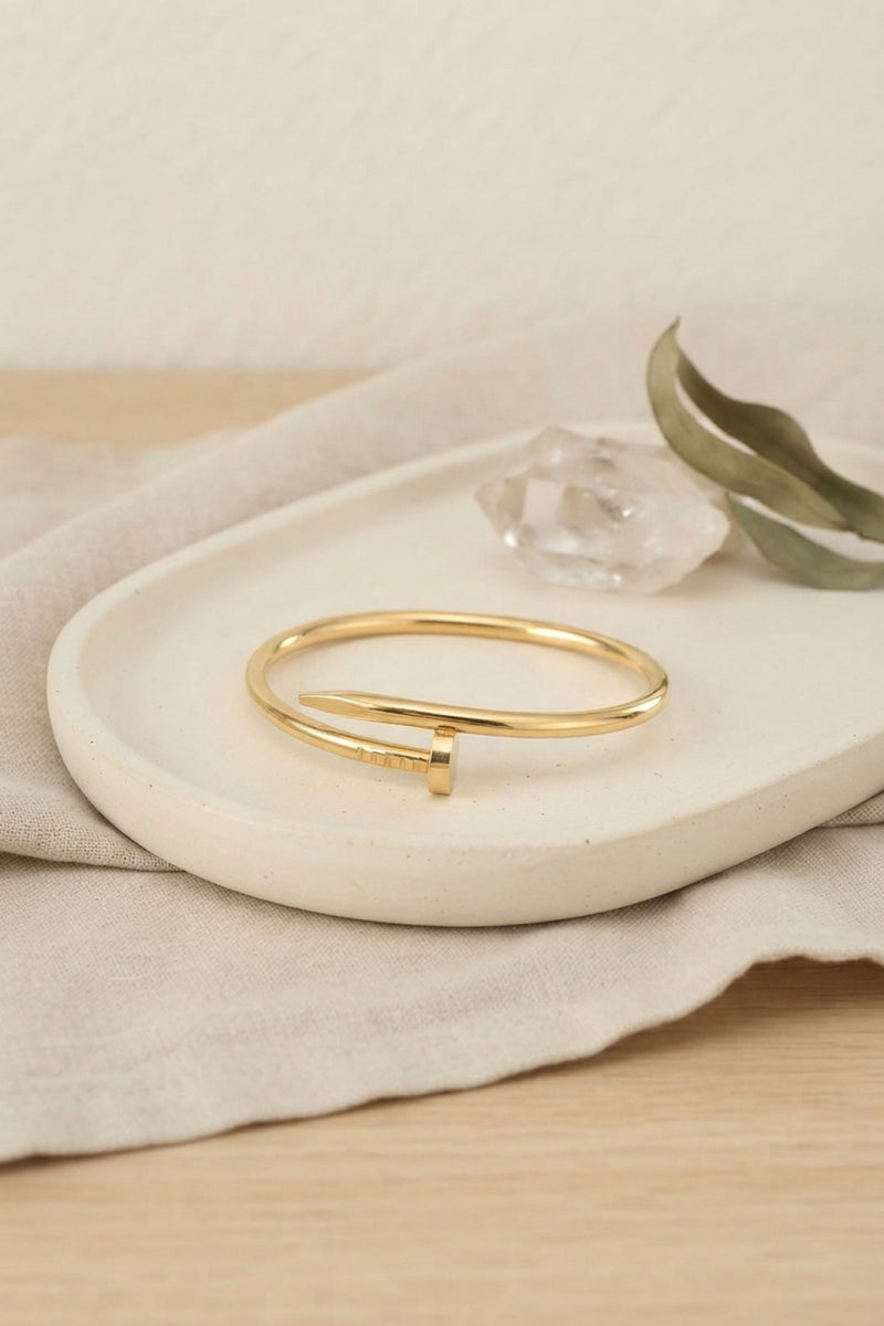 316L Çelik Gold Renk Çivi Model Bileklik
