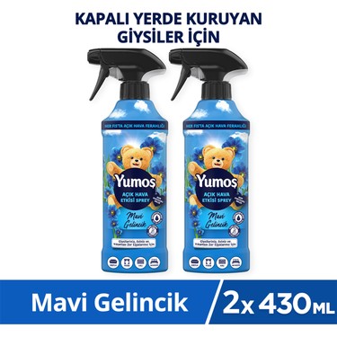Mavi Gelincik Kokulu Giysi Spreyi 430 ml Yıkanması Zor Eşyalar İçin