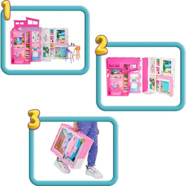 Portatif Bebek Evi ile 11 Aksesuarla Eğlenceli Oyun