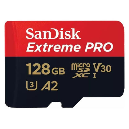 SanDisk Extreme Pro microSD UHS I Card 128GB for 4K on SmartP, Cam Drones 200MB/s R, 90MB/s