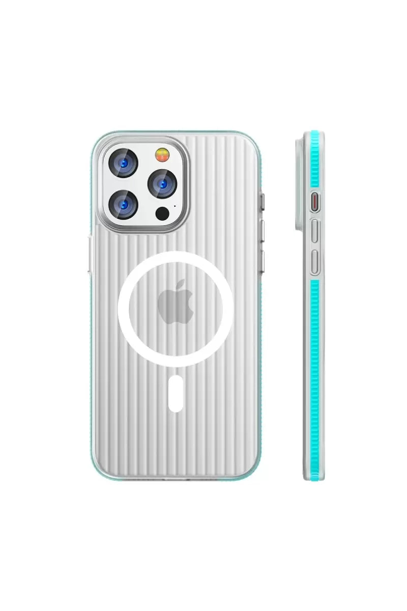 iPhone 15 Pro Max Line Magsafe Kapak - Mavi