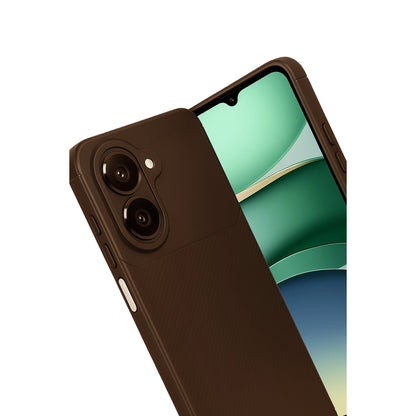 Galaxy A07 4G Auto Focus Karbon Kapak - Kahverengi