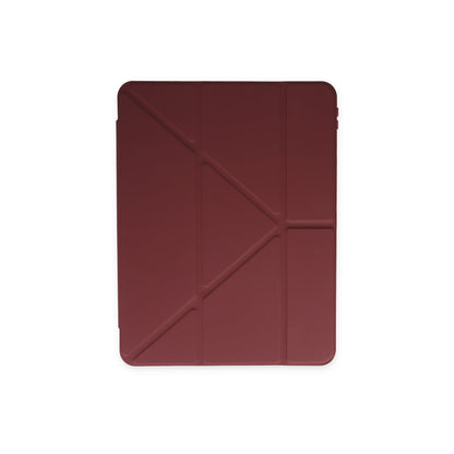iPad 2022 10.9 (10.nesil) Kılıf Kalemlikli Mars Tablet Kılıfı - Mürdüm