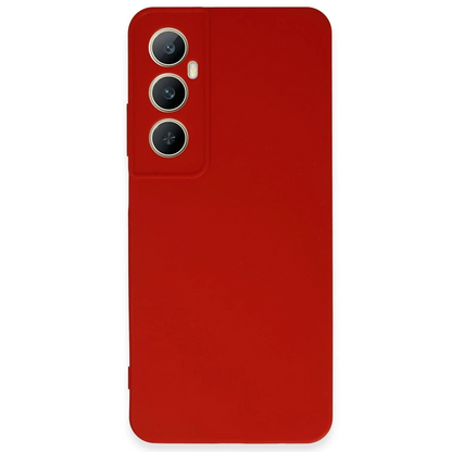 Realme C65 Kılıf First Silikon - Kırmızı