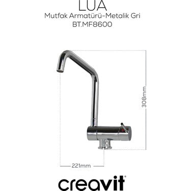 Creavit Pencere Önü Eviye Mutfak Bataryası
