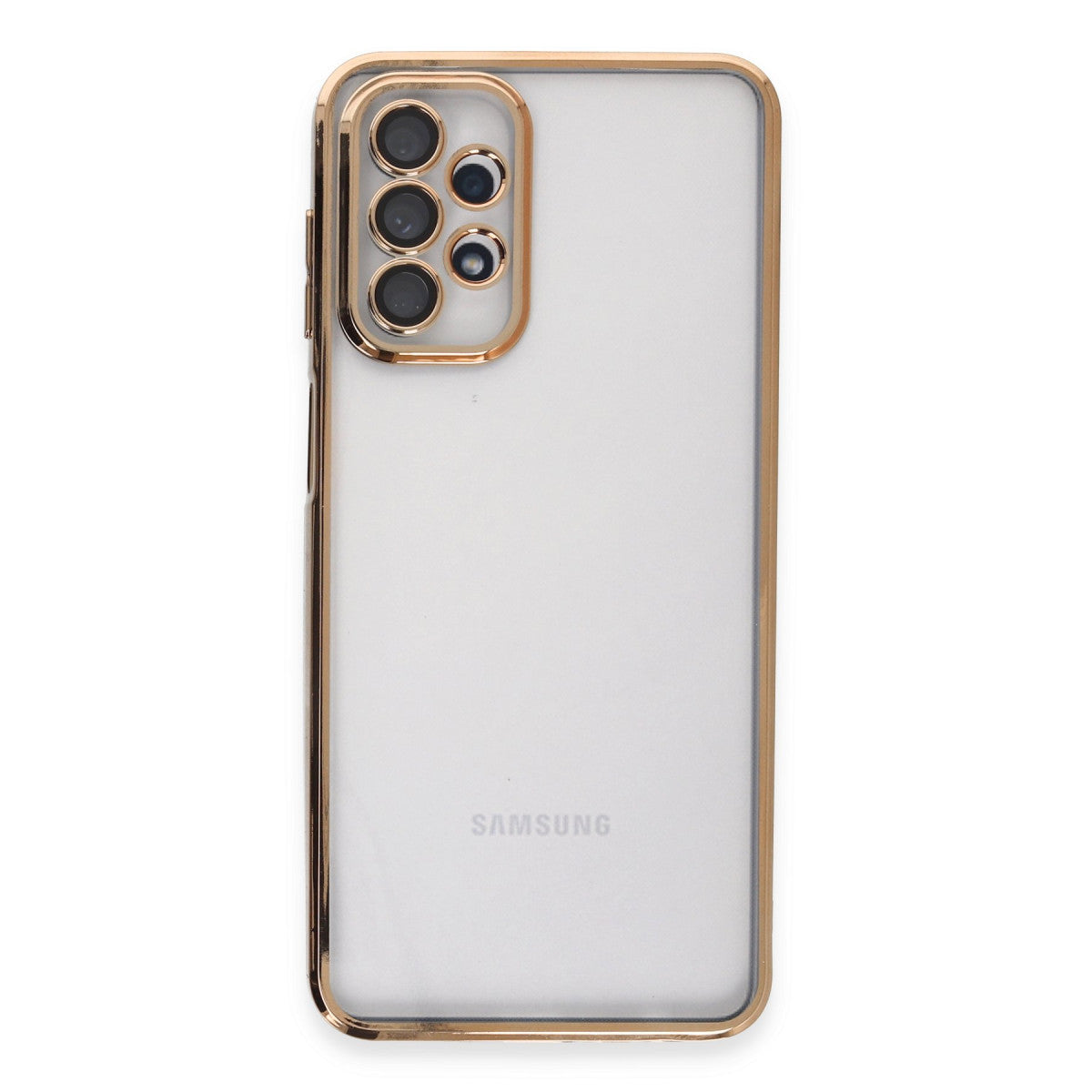 Galaxy A23 4G Kılıf Razer Lensli Silikon - Gold