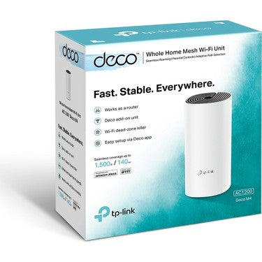 TP-Link Deco M4 (1-Pack) | Wi-Fi 5 Mesh Sistemi | AC1200 Mbps Hız | Fiber Uyumlu | Çift Bant