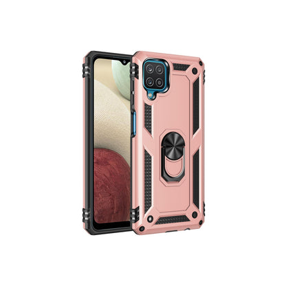 Galaxy A22 Kılıf Sofya Yüzüklü Silikon Kapak - Rose