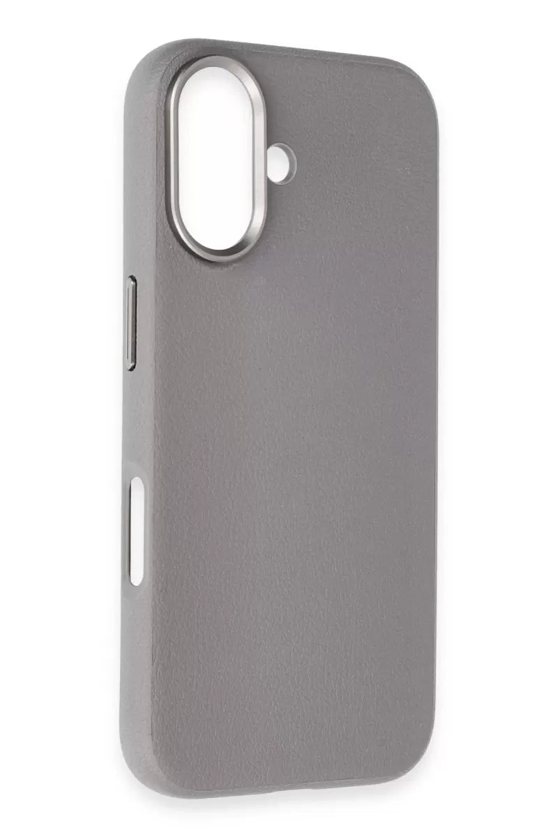 iPhone 16 Wonder Deri Magsafe Kapak - Titan Gri