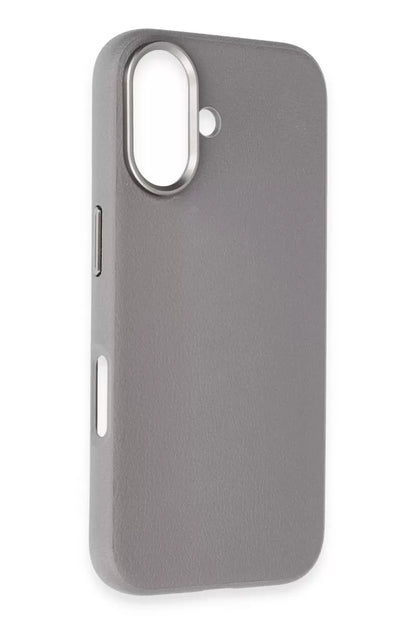 iPhone 16 Wonder Deri Magsafe Kapak - Titan Gri
