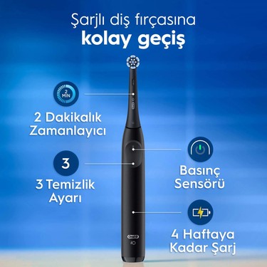 Siyah Şarjlı Diş Fırçası Seyahat Kabı ile 2 Adet