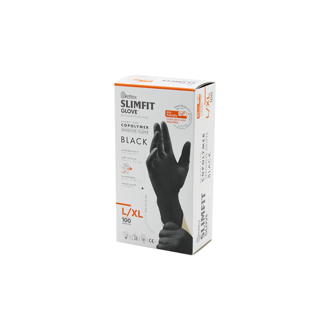 Nitril Muayene Eldiveni Siyah XL Pudrasız 100lü