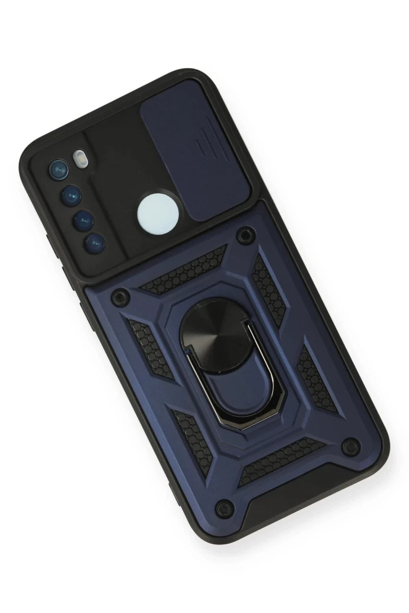 Redmi Note 8 Kılıf Pars Lens Yüzüklü Silikon - Lacivert