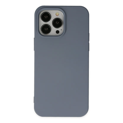 iPhone 14 Pro Kılıf Nano içi Kadife Silikon - Gri