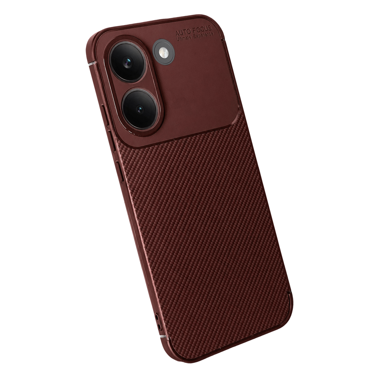 Poco X8 Pro Auto Focus Karbon Kapak - Bordo