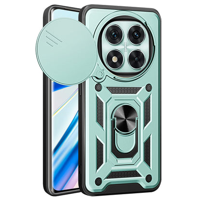 Redmi Note 14 Pro 5G Kılıf Pars Lens Yüzüklü Silikon - Yeşil