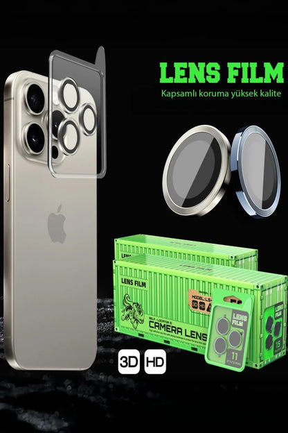 Galaxy A57 5G Raze Metal Kamera Lens - Siyah