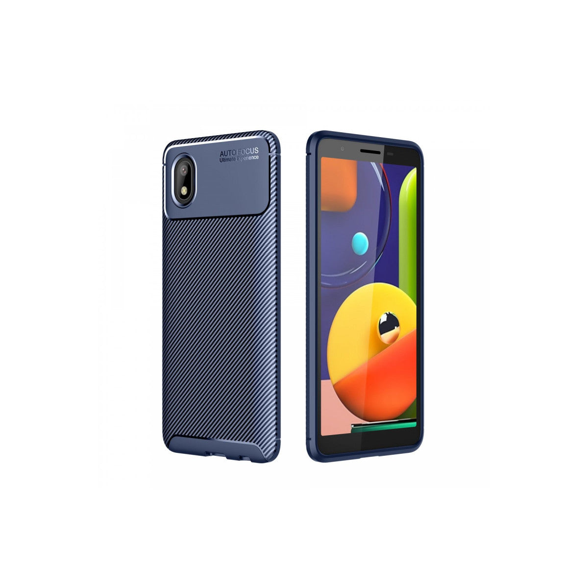 Galaxy A01 Core Kılıf Auto Focus Karbon Kapak - Lacivert