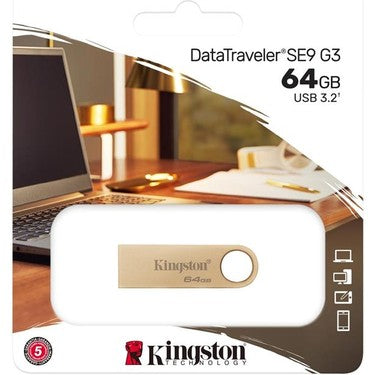 Kingston DTSE9G3-64GB 64GB 220MB-s Metal USB 3.2 Gen 1 DataTraveler SE9 G3 Flash