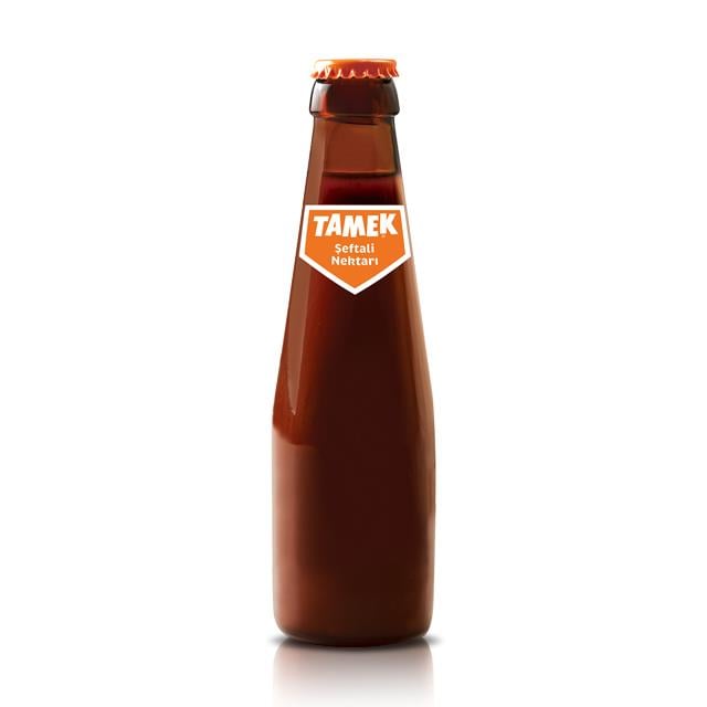 Şeftali Klasik Kahverengi Cam Şişe 200ml 1 Adet