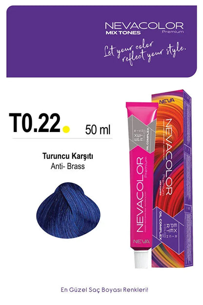 Neva Color T0.22 Mavi Saç Boyası 50 ml