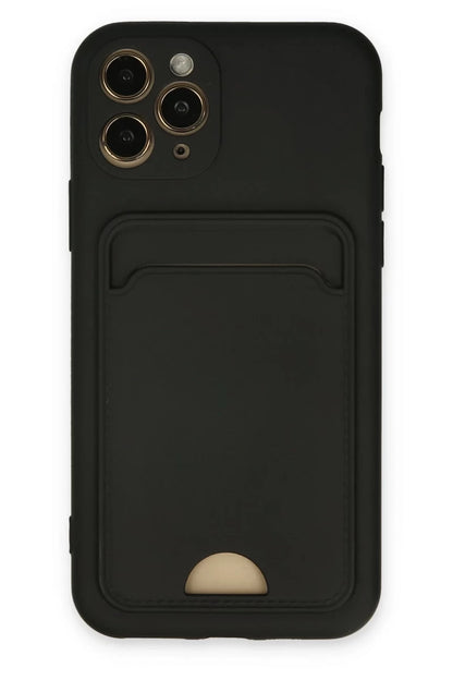 iPhone 11 Pro Kılıf Kelvin Kartvizitli Silikon - Siyah