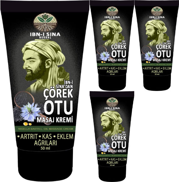 Ibn-I Sina Çörek Otu Kremi 4 Adet 50 ml / Masaj Kremi
