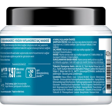 400ml Nemlendirici ve Yeniden Yapılandırıcı Saç Maskesi