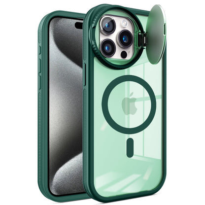 iPhone 14 Pro Max Kılıf Teleskop Lens Magsafe Silikon Kapak - Koyu Yeşil