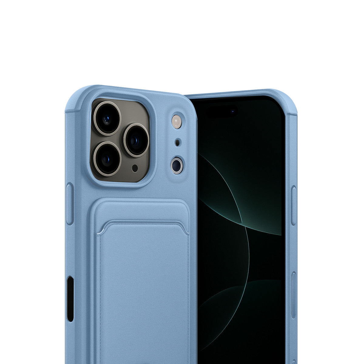 iPhone 17 Pro Kelvin Kartvizitli Silikon - Mavi