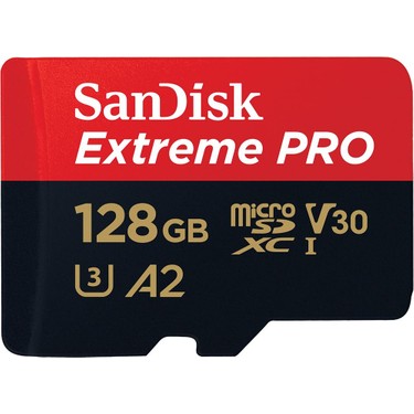 SanDisk Extreme Pro microSD UHS I Card 128GB for 4K on SmartP, Cam Drones 200MB/s R, 90MB/s
