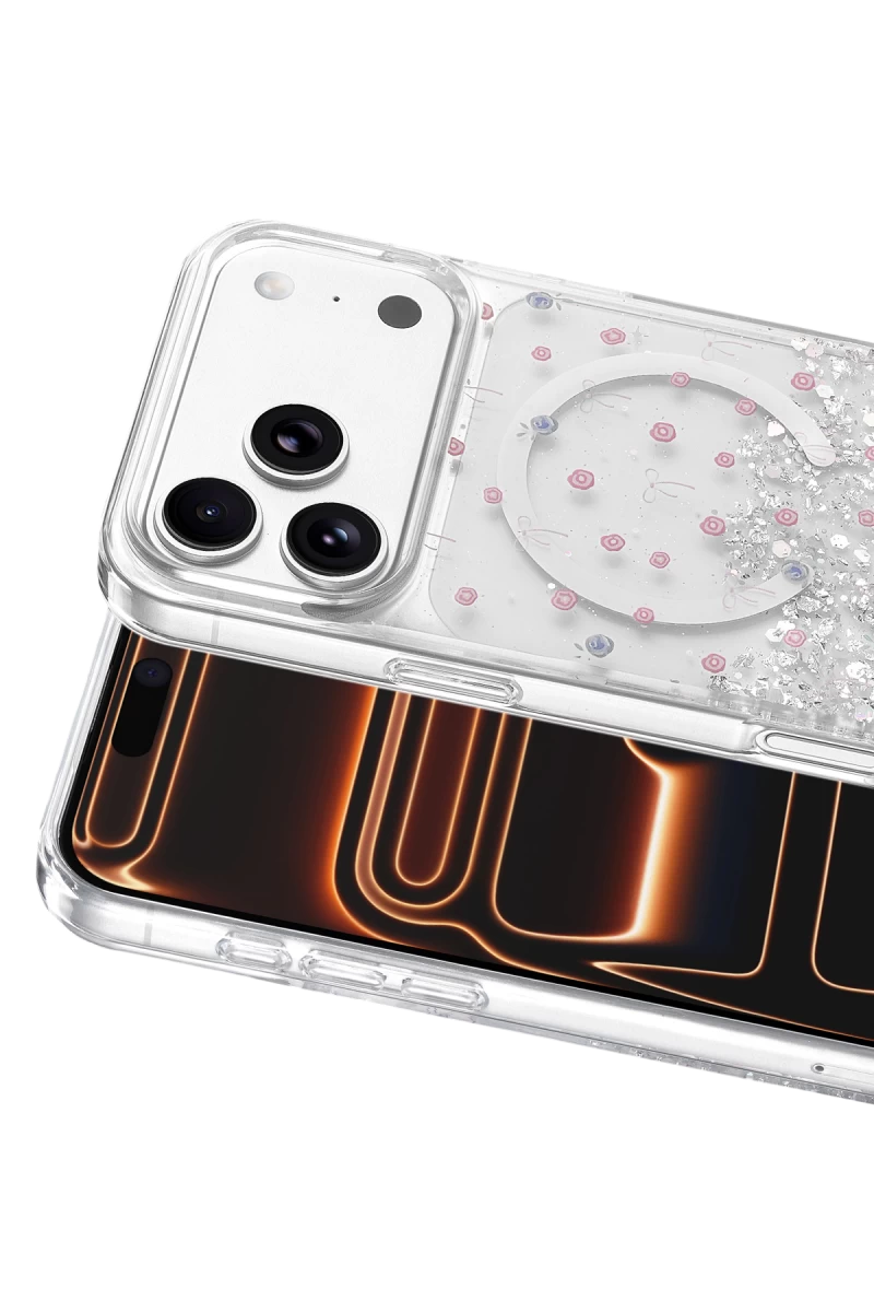 Onegif iPhone 17 Pro Misk Simli Magsafe Kapak - Desen 1
