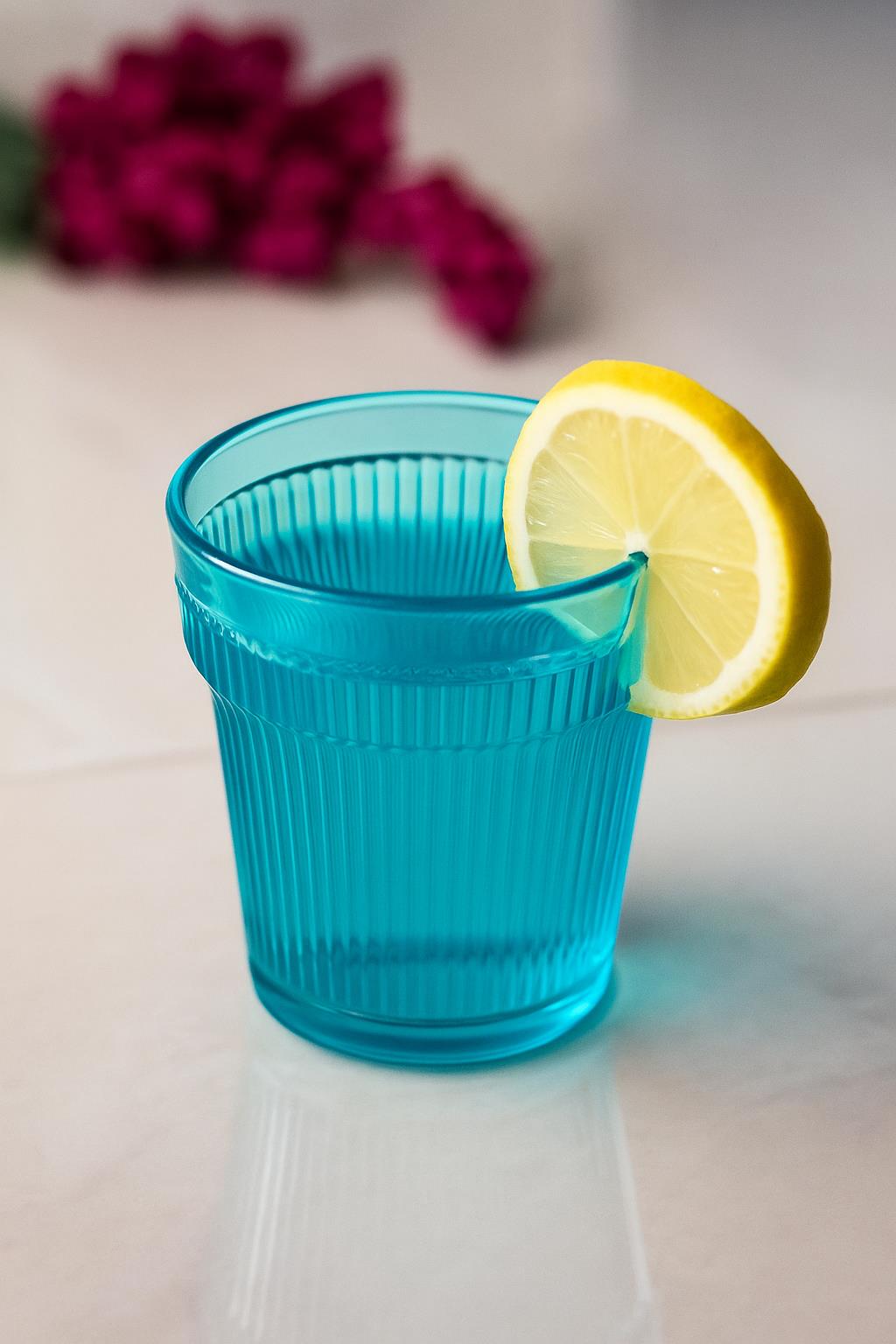 Akrilik Aquamarin Tekli Kısa Bardak & Su Meşrubat Kahve Yanı Bardağı 300 ml (Cam Değildir)