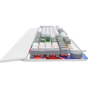 RGB Mekanik Oyuncu Klavyesi, Ses Tekeri ve Bilek Desteği