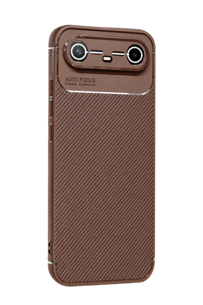 Spark Slim 5G Auto Focus Karbon Kapak - Kahverengi